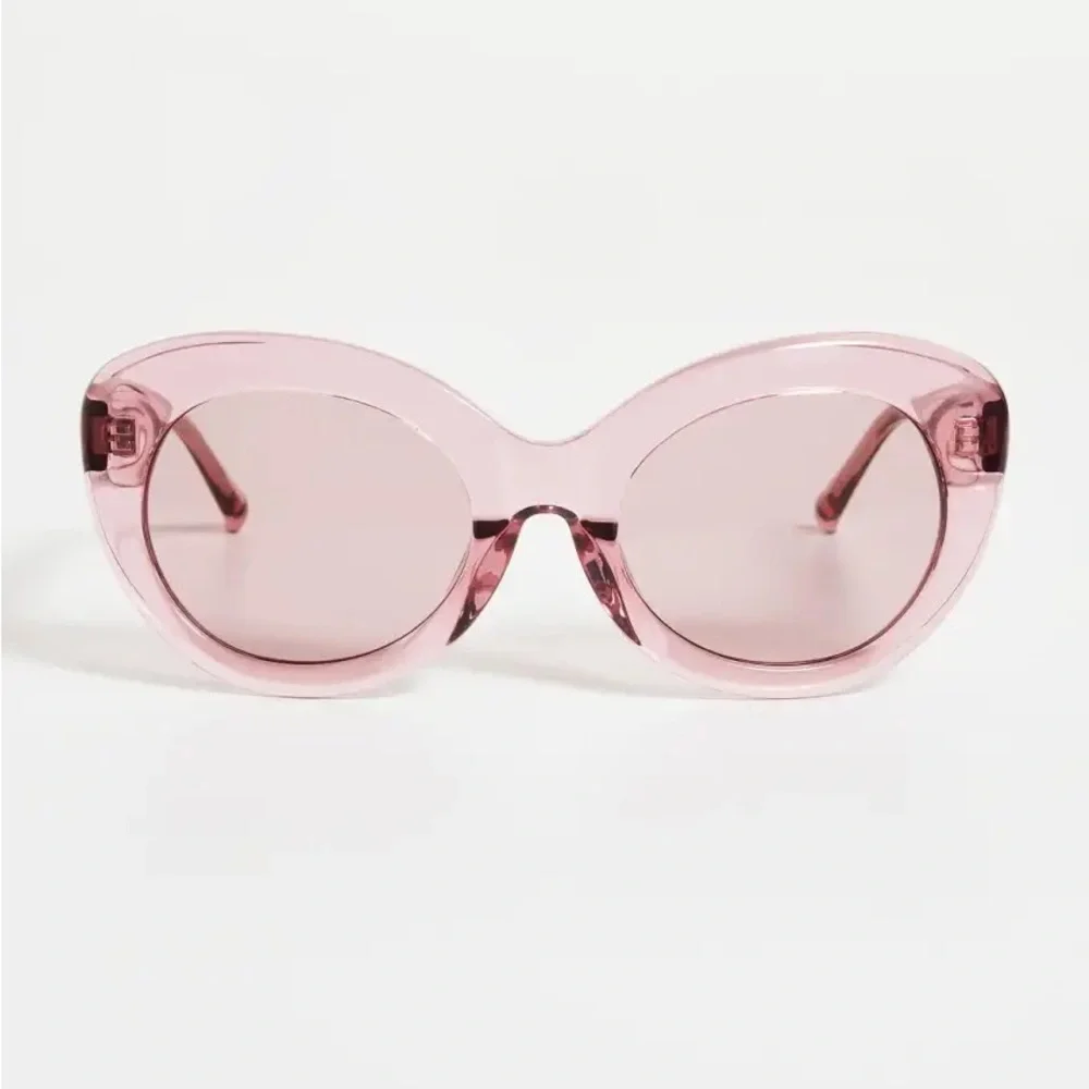Linda Farrow Pink Oversized Round Sunglasses